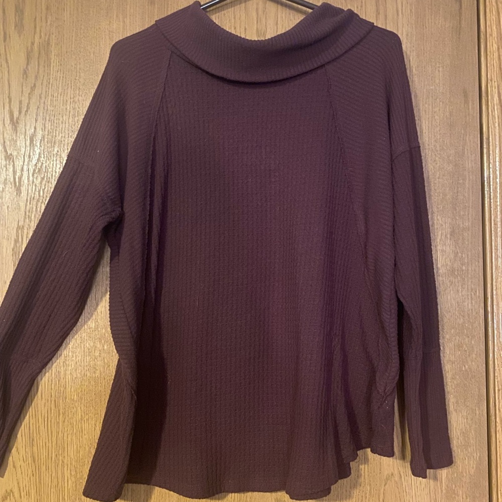 Maurices Deep Purple Cowl Neck Sweater